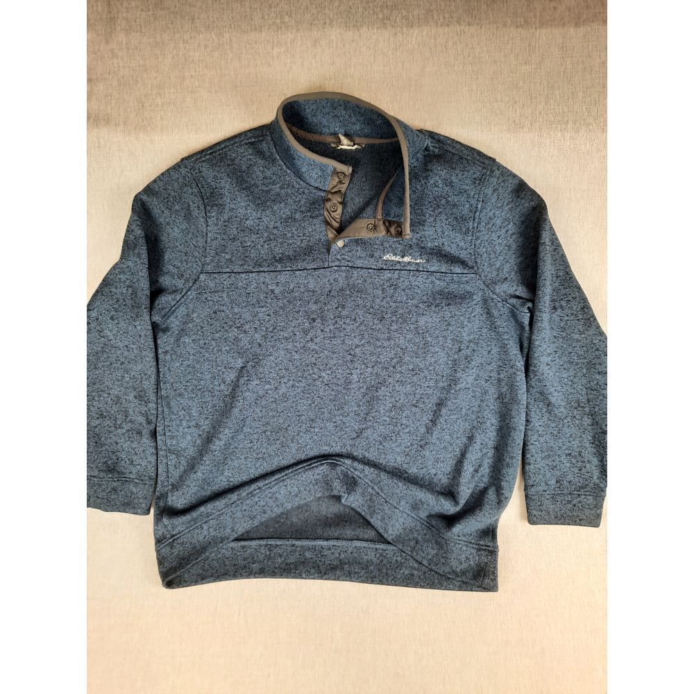 Eddie Bauer Men's 2XL Radiator Fleece‎ Snap Mock Pullover Jacket Pure Polyester